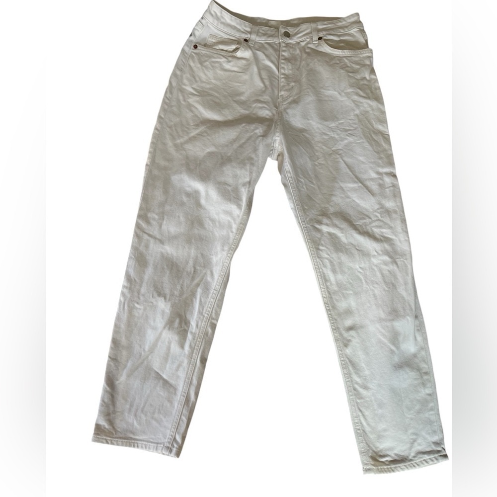 H&M White Cropped Jeans